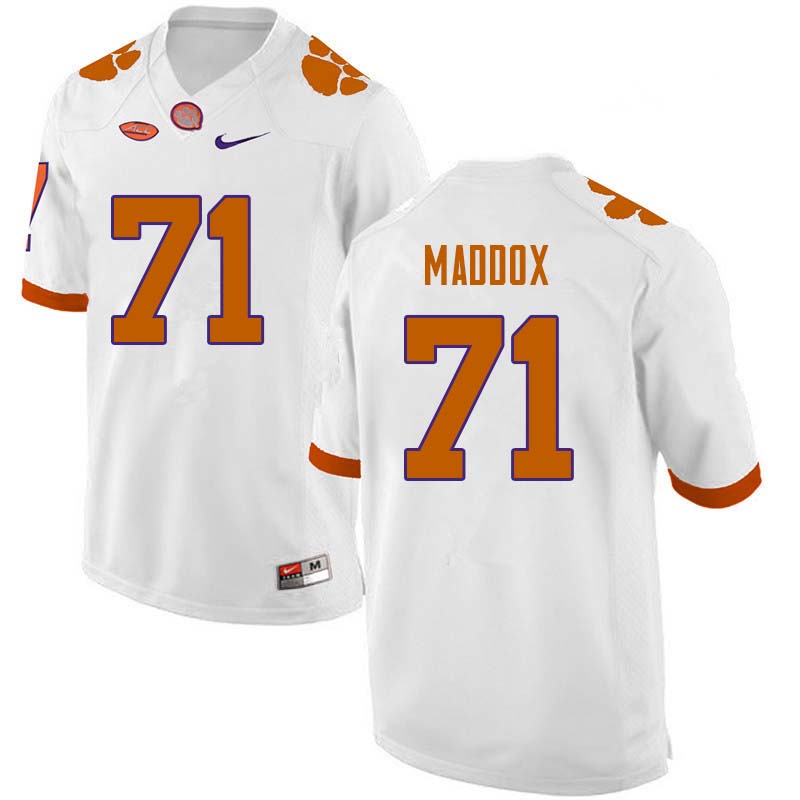 Men #71 Jack Maddox Clemson Tigers College Football Jerseys Sale-White - Click Image to Close